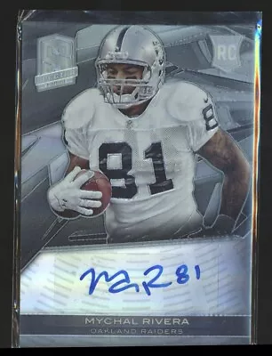 2013 Spectra Holo Silver Rookie /299 Auto Mychal Rivera Raiders • $2.99