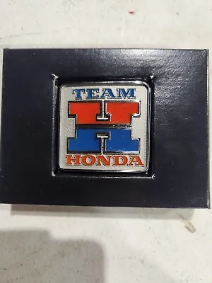 Vintage  Nos Hondaline  Team Honda Motorcycle HRC CR Atc 250 R 350x Belt Buckle • $74.99