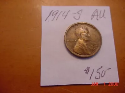 1914S Lincoln Cent Nice AU Coin  Very Scarce • $67.99