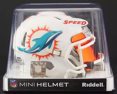 MIAMI DOLPHINS NFL Riddell SPEED Mini Football Helmet W/ EYE SHIELD VISOR • $49.95