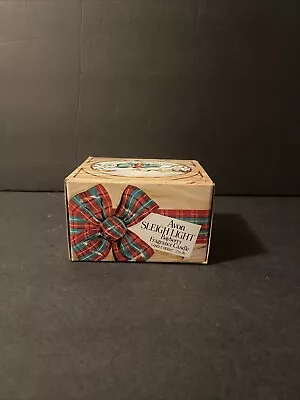 Vintage Christmas Avon Sleigh Light Bayberry Fragrance Candle In Box • $16