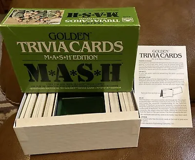 Golden Trivia Cards M*A*S*H Edition Vintage Games 1984 Complete • $12.95