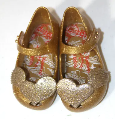 * Mini Melissa Vivienne Westwood Heart With Wing Jelly Flats  Sz 6 • $19.95