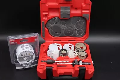 MILWAUKEE Hole Saw Kit: 13 Pieces 49-22-4025 W/ Milwaukee 3  Hole Dozer • $60