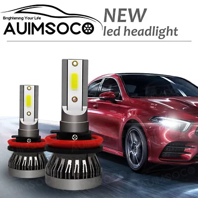 AUIMSOCO H11 LED Headlight Kit   24W 2500LM High Low Beam Bulbs Fog Ligh • $19.99