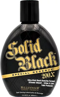 Millennium SOLID BLACK SPECIAL RESERVE 200X Bronzer Dark Tanning Bed Lotion • $34.95