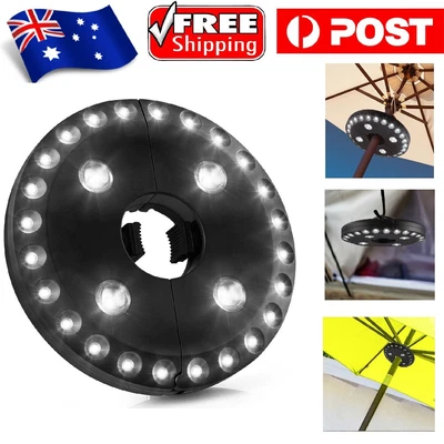 $24.99 • Buy New 28 LED Patio Umbrella Battery Powerd Light Garden Parasol Umbrella Pole Lamp