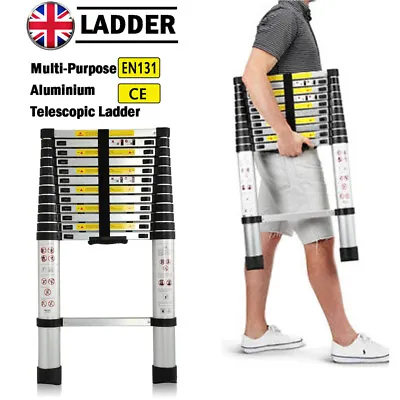 £69.97 • Buy 3.8M Telescopic Folding Loft Ladder Multi-Purpose Extendable Steps Lader