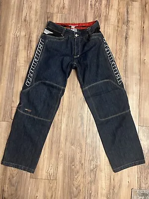 Icon Motorcycle Men's Size 36 Blue Denim Jnco Style Baggy Jeans Y2K • $75