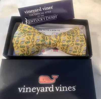 NWT NIB RARE Vineyard Vines Kentucky Derby Lucky In KY Silk Bow Tie Bowtie $65 • $44.95