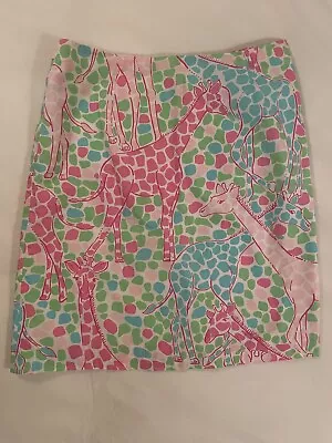 Lilly Pulitzer Skirt Classic Pattern With Giraffes Whimsical And Preppy Size 2 • $5