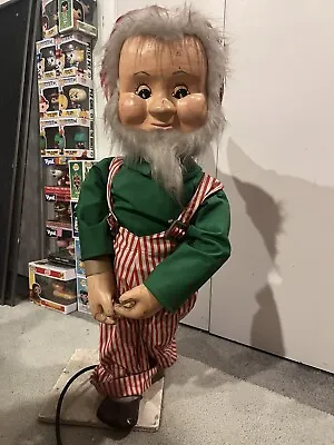 Christmas Mechanical Store Window Display Animated Elf Figure Vintage  • $400