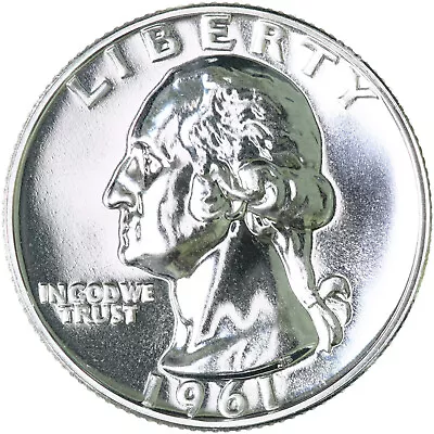 1961 (P) Washington Quarter Gem Proof 90% Silver Coin • $10.56