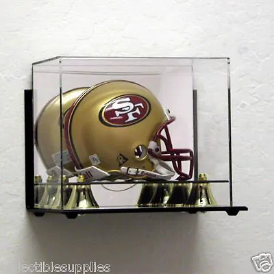 Mini Football Helmet Wall Mountable Display Case Holder • $46.95