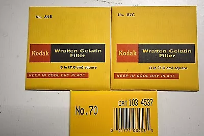 $29.97 • Buy Wratten 89B 87C 70 NEW IR Infrared Filters SEALED! Same Day Ship