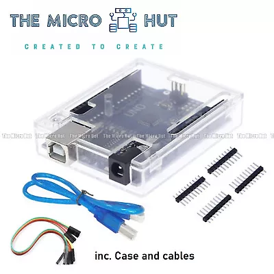 £11.99 • Buy Arduino UNO Compatible  R3 Rev3 ATMEGA328P CH340G + Case - Replace ATmega16U2