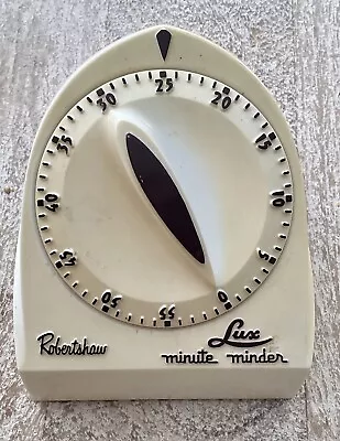 Vintage Roger Shaw Lux Minute Minder Beige Timer — It Works!! • $34.99