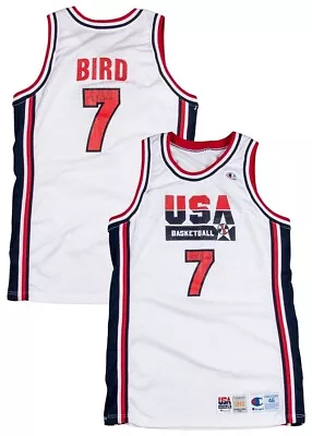 1992 Larry Bird Olympic Dream Team Game Used Jersey Auto Mears JSA Celtics COAs • $300000