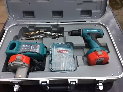 £19 • Buy Makita 14v Cordless 6280d Drill Driver, 2 Batteries, Charger And Large Case