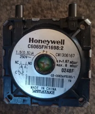 Honeywell - Air Pressure Switch - C6065FH1698:2 - Used • £12.50