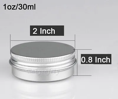 Aluminum Round Metal TinsStorage Jar Candle Lip Balm Cosmetic Sample Containers • $99.99