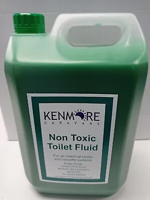 Green Toilet Fluid 5Ltr Perfumed Eco Friendly Chemical Toilet Cassette • £14.99