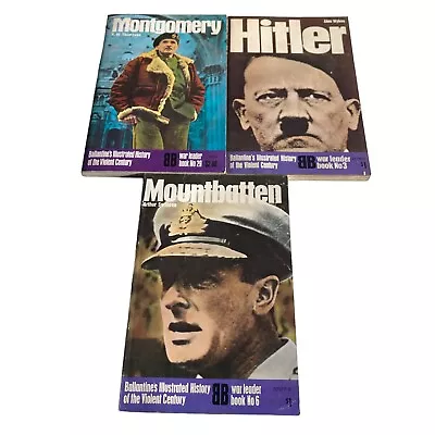 BALLANTINE'S ILLUSTRATED HISTORY WAR LEADER BOOKS Montgomery Hitler Mountbatten • $24.97