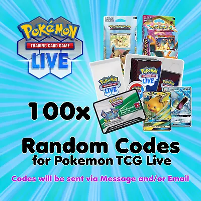 Pokemon TCG Live Online PTCGL PTCGO Codes: 100 Random Codes (Deck Booster. Etc) • $9.40