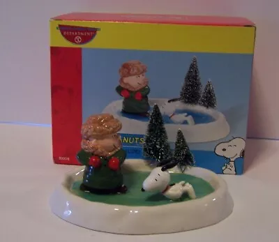 Snoopy Charlie Brown Slide Snoopy Winter Scene Peanuts Department 56 Retired  • $39.50