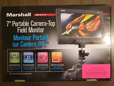 Marshall M-CT7 7  On-Camera LCD Field Monitor W/Battery + Charger Tested • $119