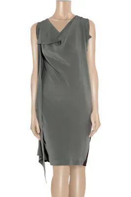 $780 Vionnet Paris Draped Stretch Dress L Made In Italy . • $96.50