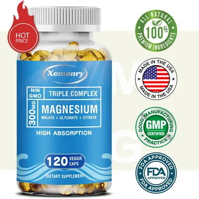Triple Magnesium Complex - Magnesium Malate Glycinate Citrate - Muscle Health • $7.71