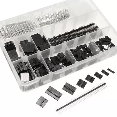 $24.02 • Buy 1450Pcs Male Female Jumper Wire Connector Kits 2.54mm PCB Pin Headers For Dupont