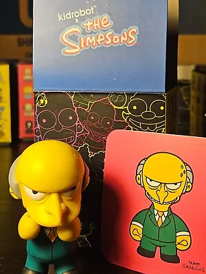 Kidrobot Simpsons Series 1-2008 Mr. Burns New In Box With Artist Sticker Card • $15