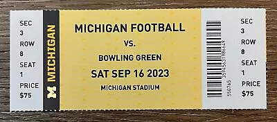 2023 Michigan Wolverines Football Collectible Ticket Stub Choose Any Home Game • $6.99