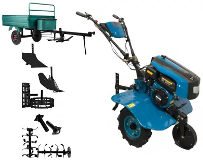 7.5HP Petrol Cultivator Rotavator Tiller  Farm Garden Tiller With Trailer • £1379