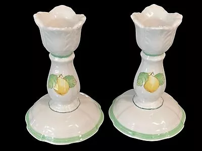 PERFECT Villeroy & Boch French Garden Fleurence RARE Candlesticks Candle Holders • $99.99