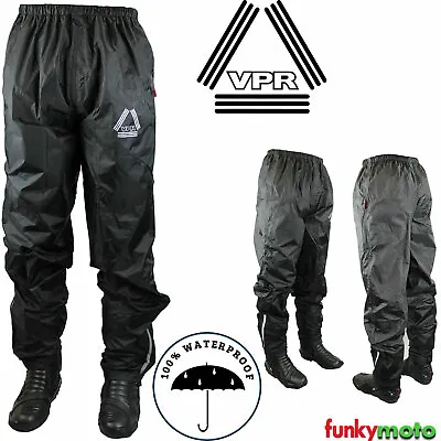 Waterproof Unisex Over Trouser Motorcycle Rain Pants Walking Hiking Green Laning • £19.99