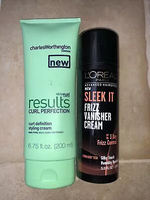 L’Oréal Sleek It Frizz Vanisher Cream And Charles Worthington Curl Perfection • $18
