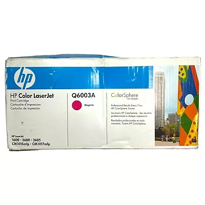 Genuine Hp Q6003a Laserjet Magenta Toner Cartridge For 1600 2600 Kt-2 (exp 2009) • $34.99