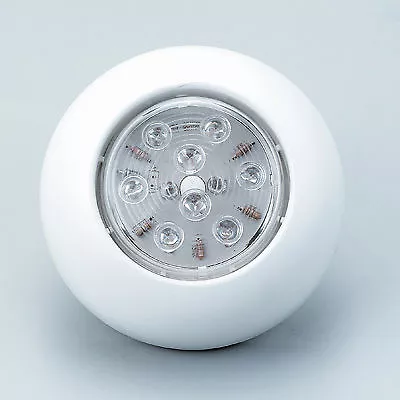 # Rv & Marine Boat White Led Push On Off Round Ceiling Light • $24.99