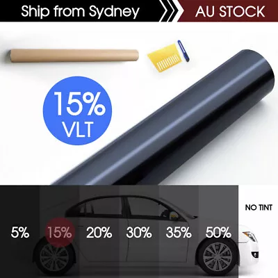 Window Tint Film 15% VLT Black Roll 76cm X 7m Car Auto House Home 760mm X 7m AU • $17.99