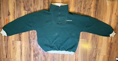 MICHIGAN STATE SPARTANS Quarter Zip Vintage Fleece Men 2XL Green MSU The RiverRC • $13.50