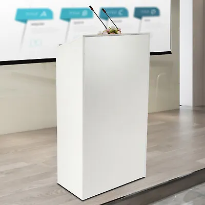 $157.50 • Buy Portable Lectern Podium 46.25in Height With Spacious Shelves Churches School US