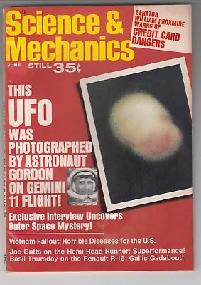 Science & Mechanics Magazine Astronaut Took A Picture Of UFO June 1969 Nice /q1 • $15