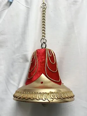 Vintage Mid Century Modern DECORATED MUSICAL CHRISTMAS BELL Plays Jingle Bells • $45