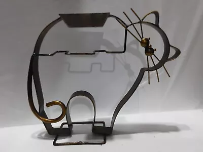 Most Interesting Abstract Modernist Brutalist Metal Cat Sculpture Figurine • $9