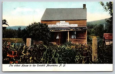 Postcard Oldest Frame House Standing In The Catskill Mts. N.Y. *C7334 • $4