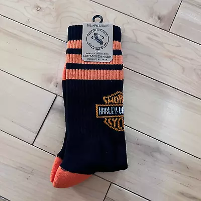 Harley-Davidson Men's Bar & Shield Socks H-D MUSEUM US Men's Size Fits 9-13 • $10