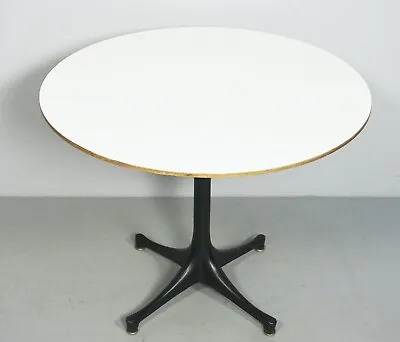 Mid Century Pedestal Coffee Table Herman Miller Nelson Eames Black+White • £316.24